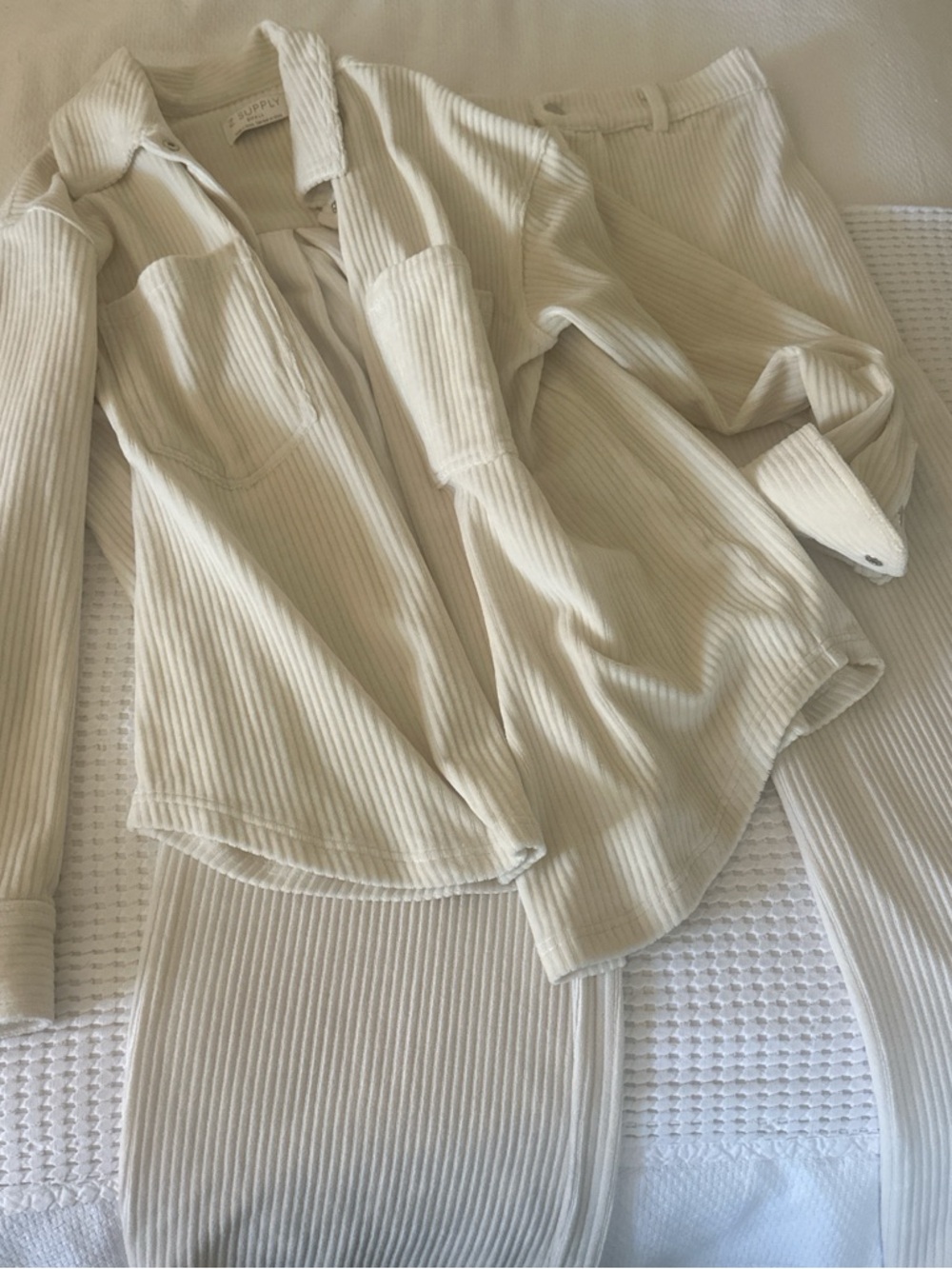 Z Supply Corduroy Two-Piece Set in Cream